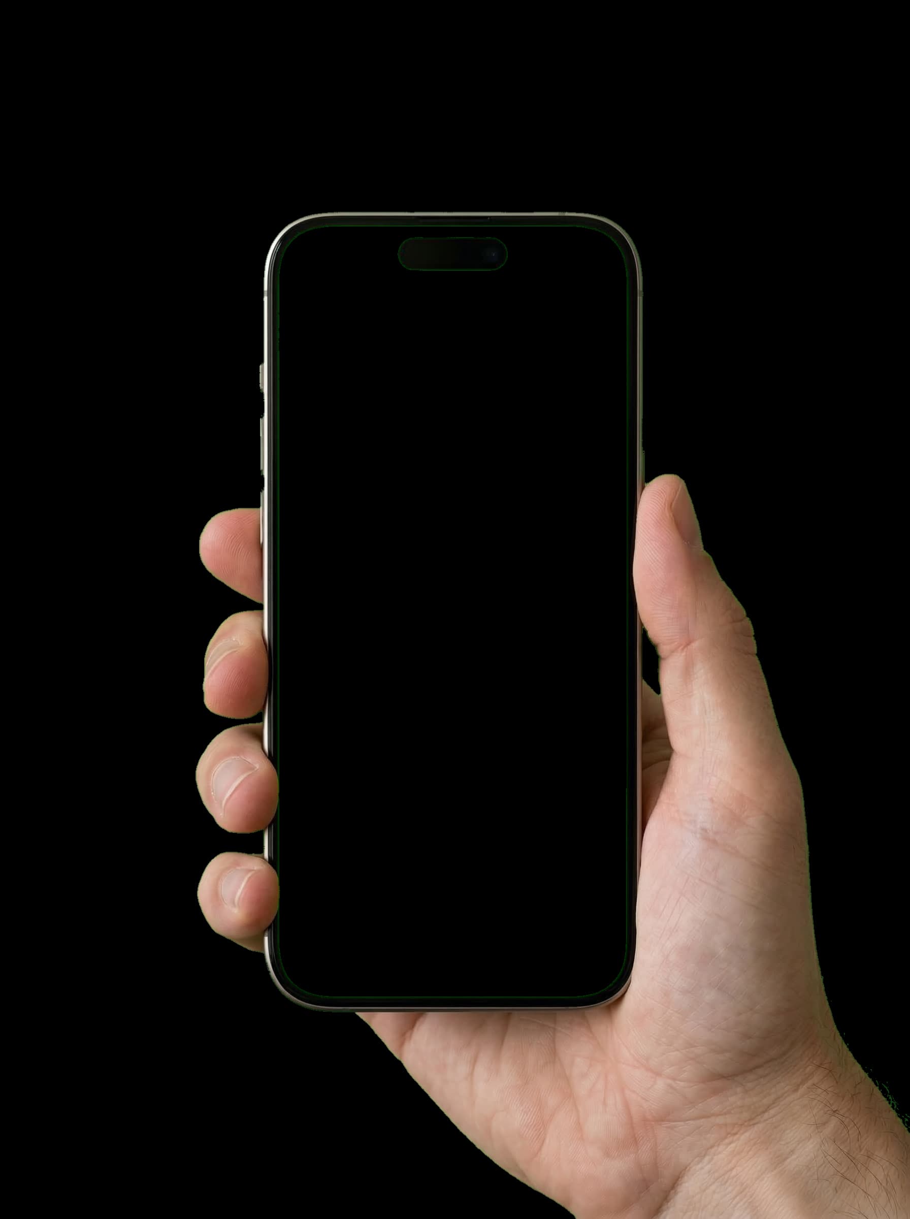 Hand holding iPhone showing Scribario bot