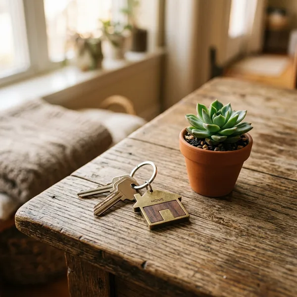 AI-generated social media post example: Client Testimonial Shares — created by Scribario from the prompt "Share this review: 'Sarah made buying our first home feel effortless' — The Johnsons"